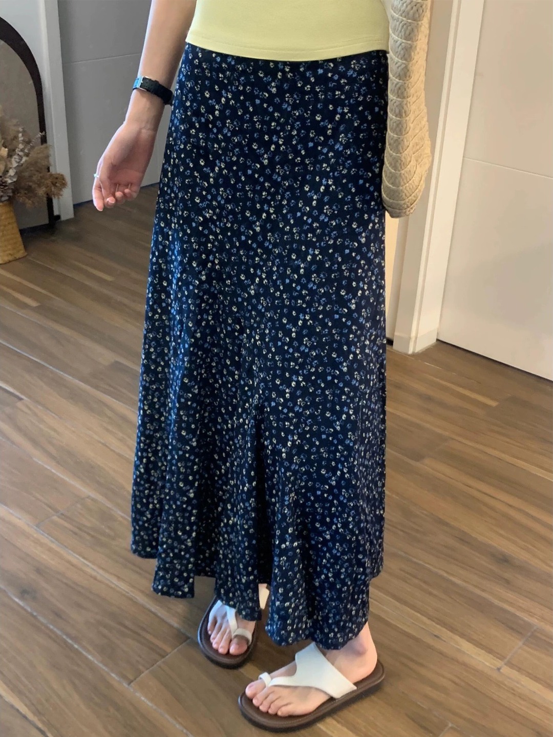 플러스 사이즈 꽃무늬 프린트 A라인 미디 스커트 하이  - Midi Skirt Floral 리뷰 및 가격