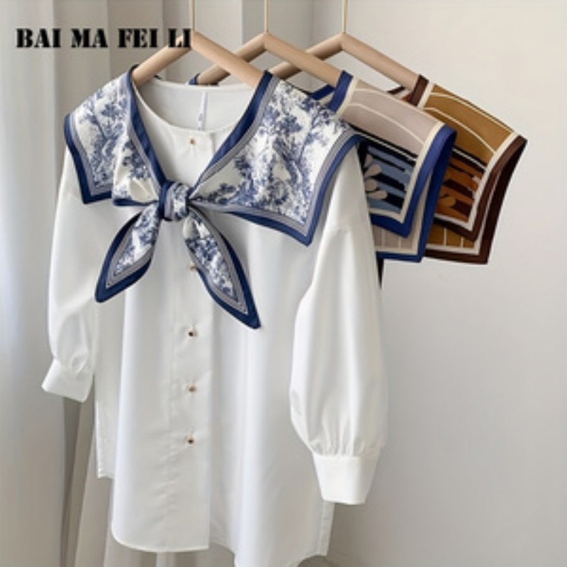 여성용 다용도 실크 스카프 봄 여름 가을 패션 셔츠 칼 - Blouse Off Shoulder 리뷰 및 가격