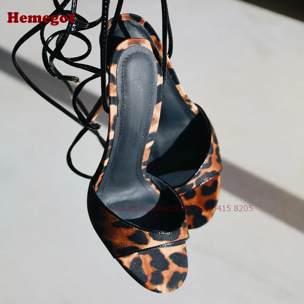 레오파드 레이스업 스틸레토 샌들 슬링백 오픈토 얇은 힐 - Sandal Strappy Heeled 리뷰 및 가격