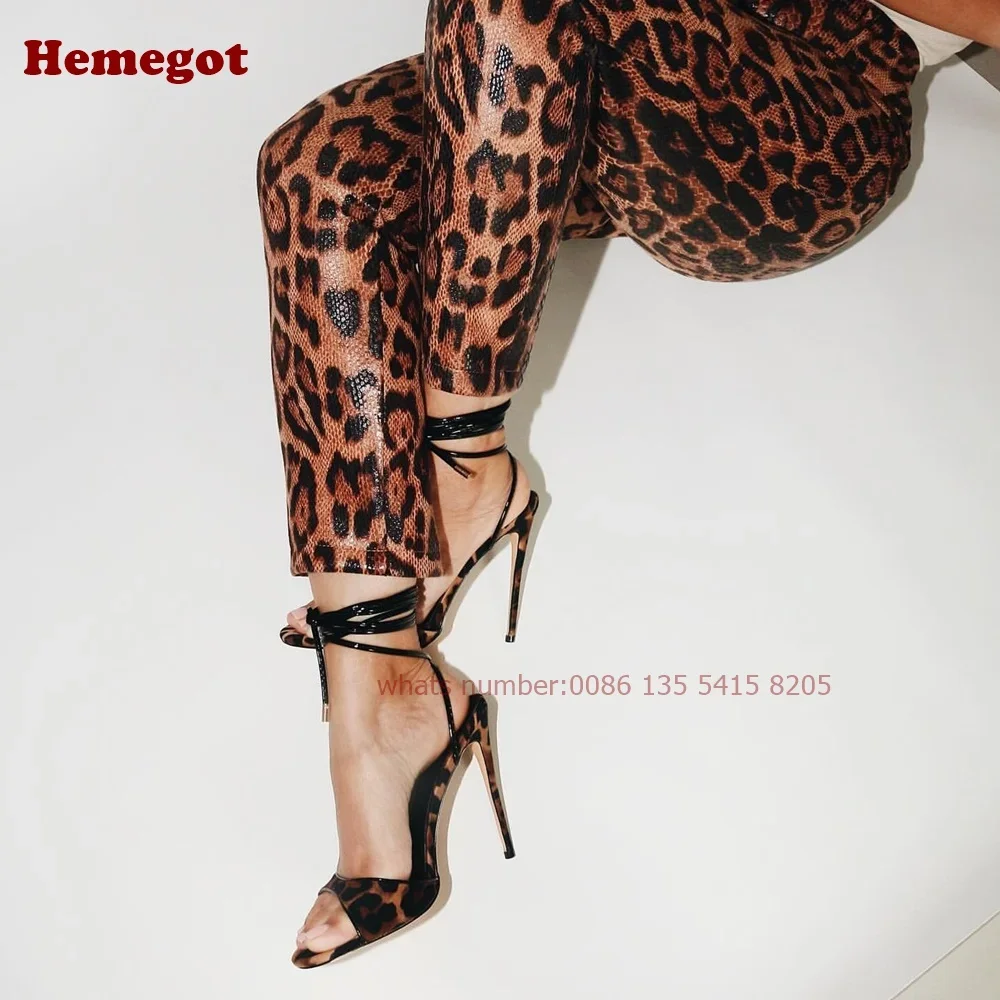 레오파드 레이스업 스틸레토 샌들 슬링백 오픈토 얇은 힐 - Sandal Strappy Heeled 리뷰 및 가격